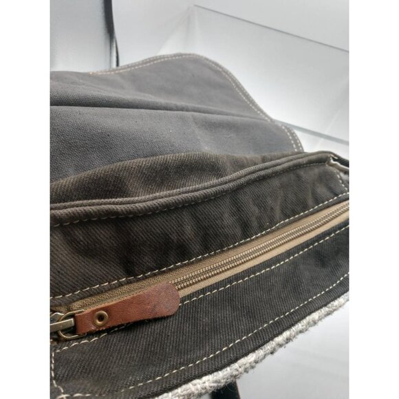 Myra Bag Leather & Wool Tote Backpack With Tassel Accent - Picture 8 of 14